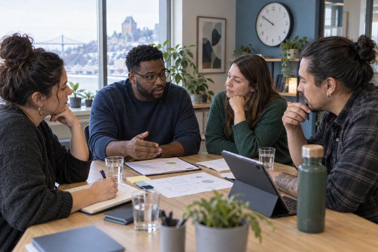 Une équipe éducative se concerte autour d’un plan d’intervention commun